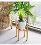 Reguliuojamas stovas augalams, bambukiniai kambarinių augalų stovai, kampinis gėlių laikiklis svetainei, tinka nuo 19 cm iki 27 cm vazonams