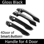 for Citroen C4 Cactus 2014 2015 2016 2017 2018  2022 Gloss Black Outer Door Handle Cover Stickers Car 4Handle 4 Buttons black