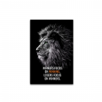 Klasikinis liūtas, įkvepianti frazė drobė, tapyba juodai balta meno kūrinys Estetinis sienų menas plakatas paveikslėlis Miegamojo namų dekoras 21X30cm No Frame