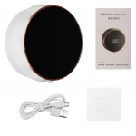 Sienoje montuojamas bekontaktis automatinis putų muilo dozatorius, rankų dezinfekavimo skystis greitai putojantis siurblys su skaitmeniniu temperatūros ekranu balta