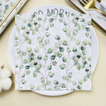 Vienkartinė vakarėlio servetėlė, dvisluoksnė 20 vienetų / pakuotė eukalipto ra&scaron;tas 20Pcs