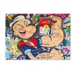 Graffiti Aliejinė tapyba Animacinių filmų sienos menas Abstraktus raumenų berniuko meno kūrinys Spalvotas plakatas Namų sienos dekoravimo paveikslėlis 21cm&times;30cm NoFrame