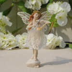 1vnt dervos baltos angelo lėlės gėlių pasakų sodas pasidaryk pats mini gėlių dekoravimas animacinių filmų dovanų stalo automobilio torto dekoravimas