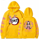 Japonijos anime Kawaii Demon Slayer Kamado Nezuko Manga Megztiniai megztiniai Vir&scaron;utiniai megztiniai Gatvės drabužiai Unisex animacinių filmų megztiniai L smėlis