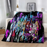3D &bdquo;Monster High&ldquo; animacinių filmų antklodė, mink&scaron;ta antklodė namų miegamojo lovai sofai i&scaron;kylai Kelionių biuro poilsio dangtelis antklodė vaikams 130x150cm