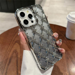 Prabangus mados padengtas telefono dėklas, skirtas iPhone 15 14 13 12 11 Pro Max mink&scaron;tas smūgiams atsparus dangtelis iPhone 11 juoda