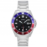 Casio Standartinis analoginis nerūdijančio plieno juodo ciferblato kvarcinis MDV-107D-1A3 200M vyri&scaron;kas laikrodis