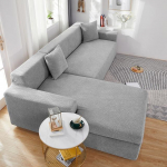 Vandeniui atsparus tvirtas elastingas sofos užvalkalas gyvenamajam kambariui, tamprus žakardo elastano kampas, L formos sofos sofos užvalkalas 4 seat 235-300cm