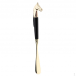 Retro Horse Head Shoehorn metalinis su Comfort Black, 32cm