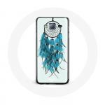 Coque pour Samsung Galaxy j3 2016 Attrape R&ecirc;ve Bleu Fond Blanc