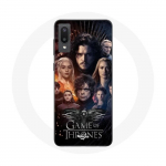 Coque pour Samsung Galaxy A02 Game of Thrones Saison 8 Le Tr&ocirc;ne de Fer L'affiche de L'&eacute;quipage Logo