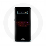 Coque pour Samsung Galaxy S10 Plus Stranger Things Affiche Logo Joyeux no&euml;l