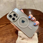 Prabangus Magsafe skaidrus dėklas, skirtas iPhone 16 15 14 13 12 11 Pro X XS XR Max Mini 7 8 Plus SE 2022 magnetinis belaidžio įkrovimo dangtelis iPhone 11 Pro Max