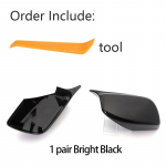M Style Caps M Look 523i 545i 535d 520d 550i Side Wing Mirror Covers Door Wing Mirror Cover for BMW 5 series E60 E61 2003-2010 juoda