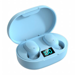 Atnaujintos E6S TWS belaidės ausinės, skirtos Xiaomi Huawei LED skaitmeninis ekranas Žemųjų dažnių garsiakalbis HiFi stereo muzika su HD mikrofonu triuk&scaron;mo mažinimo ausinės į ausis mėlyna