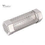 Granulių vamzdis nerūdijančio plieno BBQ dūmų vamzdis su vėdinimo angomis Kar&scaron;čiui atsparus Lengvai valomas Daugkartinis dūmų grilio vamzdelis stovyklavimo priedai 6inch