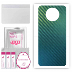 apgo Protective Skin Sticker for the back compatible with Xiaomi Redmi Note 9 5G, Wrap Film, Foil, Vinyl - Pattern Carbon Chameleon CAKA1