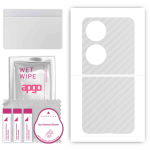 apgo Protective Skin Sticker for the back compatible with Huawei P50 Pocket, Wrap Film, Foil, Vinyl - Pattern Transparent Carbon