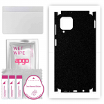 apgo Protective Skin Sticker for the back+sides compatible with Samsung Galaxy M62, Full Wrap Film, Foil, Vinyl - Pattern Matte Black