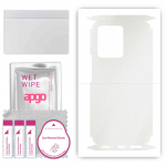 apgo Protective Skin Sticker for the back+sides compatible with Vivo S12 Pro, Full Wrap Film, Foil, Vinyl - Pattern Matte Transparent