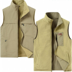 Dvipusė liemenė vyri&scaron;ka lauko liemenė, daugiamai&scaron;is plius aksominė stora liemenė poliarinės vilnos liemenė