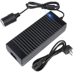 Automobilio maitinimo adapterio keitiklis įtampos įtampos keitiklis 230 V į 12 V Adapteris Cool Box lygintuvui su cigarečių degiklio lizdu LED lempoms ir ventiliatoriams