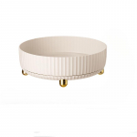 1 vnt 360&deg; besisukantis laikymo padėklas, kosmetikos ir kvepalų laikiklis, stalinis laikymo padėklas, didelės talpos vonios kambario ir odos priežiūros priemonių laikymo padėklas balta