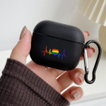 &bdquo;Heartbeat Line Football&ldquo; Krep&scaron;inio katė su kabliuku &bdquo;AirPods&ldquo; 2 3 1 dėklai, skirti &bdquo;Apple AirPods Pro 2 Coque&ldquo;, juodas TPU mink&scaron;tas dangtelis Airpods 1 2