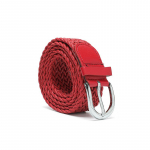 Twist Wax Rope Moterų diržas Retro džinsų diržo suknelė su segtuku su sagtimi diržas 105x3.2cm raudona