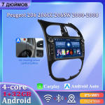 7 colių automobilio radijas Android Carplay skirtas PEUGEOT 206 206CC 206SW 2000-2008 automobiliniam daugialypės terpės grotuvui Autoradio 1+32GB A juoda