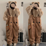 Flanelė Anime Onesie Suaugusiesiems Gyvūnų Pižamos Pižamos Rinkinys Moterų Vyrų Cosplay Helovino animacinių filmų pižamų Suaugusiesiems Žiemos Me&scaron;kos Miegrūnai S