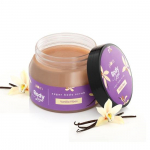 Plum BodyLovin' Vanilla Vibes Cukrinis kūno &scaron;veitiklis | Idealus žieminis kūno &scaron;veitiklis | Brazili&scaron;ko rie&scaron;uto aliejus | &Scaron;viesinantis odą | Gilus drėkinimas | 100% vegani&scaron;kas