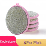 5/10 vnt. dvipusis indų plovimo kempinėlis indų plovimo kempinės Buitinio valymo įrankiai Virtuvės stalo reikmenys Indų plovimo &scaron;epetys 1PC Pink