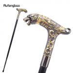 Auksinis juodas leopardas su uodega Madinga vakarėlio lazda, skirta vakarėliui, eleganti&scaron;ka vaik&scaron;čiojimo lazda &bdquo;Crosier Knob&ldquo; 93 cm
