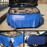 1 Komplektas Universalus Automobilio Magnetinis Sparno Dangtis Sulankstomas Apsauginis Mechaniko Darbo Kilimėlis Automobilio Remonto Padėklas Blue Large mėlyna