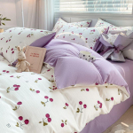 Lengva prabanga skalbta medvilnė ir linas Keturių dalių antklodės užvalkalas vienvietis bendrabučio paklodė trijų dalių lova namuose 1.2m bed