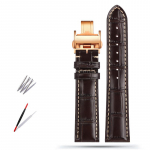 Klasikinis 19MM 20MM 21MM karvės odos laikrodžio dirželis Longines Masters Collection L3 L4 L2.628/L2.673 laikrodžiui su drugelio užsegimu 20mm