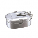 Dviejų sluoksnių &bdquo;Bento Lunch Box&ldquo; studentų nerūdijančio plieno maisto laikymo talpykla Large