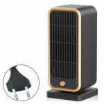 Ne&scaron;iojamas keraminis erdvinis &scaron;ildytuvas, 500 W mini elektrinis &scaron;ildytuvas su termostatu greitam, tyliam, energiją taupančiam &scaron;ildymui, saugiam ir tvirtam vidaus biuro namams juoda