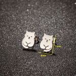 Tragus auskarų vėrimas i&scaron; nerūdijančio plieno prancūzų buldogų &scaron;unų auskarai moterims, mergaitėms, moterims, naujovėms, anime papuo&scaron;alams, dideliems naminiams gyvūnėliams, gyvūnams black color