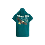 Under Armour Project Rock raidžių ir gyvūnų ra&scaron;to vilnos dizaino trumpomis rankovėmis su gobtuvu T-shirt vyri&scaron;ki vir&scaron;utiniai drabužiai samanų žalumos 1383209-449 M