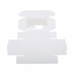 25 vnt. kraftpopierinė dėžutė su skaidriu langu, naminės dėžutės Dovanos pakavimo dėžutės sausainiams, pakavimo saldainių dėžutės gimtadienio dovana Heart balta