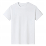 Vyri&scaron;ki laisvalaikio mados mar&scaron;kinėliai ir vir&scaron;utiniai mar&scaron;kinėliai trumpomis rankovėmis O formos i&scaron;kirpte S balta