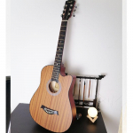 38 colių medinė gitara pradedantiesiems: Liaudies praktikos instrumentas suaugusiems ir mokiniams