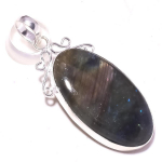 Blue Fire Labradorite Gemstone Pendant Handmade Engagement Jewelry 2.1 b9s80