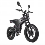 RANDRIDE DM711 elektrinis dviratis 20 colių riebios padangos dviratis EU sandėlio dviratis, dvigubas variklis 500 W*2 20 Ah elektrinis purvo dviratis, dvigubi diskiniai stabdžiai Black
