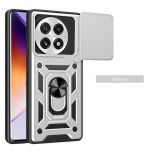 Apsauginis dėklas kamerai OnePlus 13 OnePlus13 1 + 13 Armor Hybrid Metalinis žiedo laikiklis Galinis dangtelis For OnePlus 13 juoda