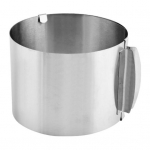 Reguliuojamas torto žiedas kepimui ir dekoravimui Nerūdijančio plieno kepimo įrankis desertams Universalus apvalus torto formos indas namų kepėjams 12 cm