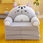 Pagalvėlė pliu&scaron;inės sofos atlo&scaron;as fotelis 2 viename Sulankstoma sofa Miela animacinių filmų tinginė sofa Atverčiama sofa be vidinės PP medvilnės One Size
