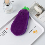 1 vnt. Mielas animacinis baklažanas morka pliu&scaron;inis penalas vaikams ne&scaron;iojamas stalinės kanceliarijos krep&scaron;ys monetinė kawaii dovana mokyklinės prekės